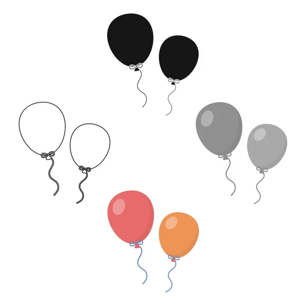 Luftballon-Karikatur. Illustration für Web- und Mobildesign. — Stockvektor