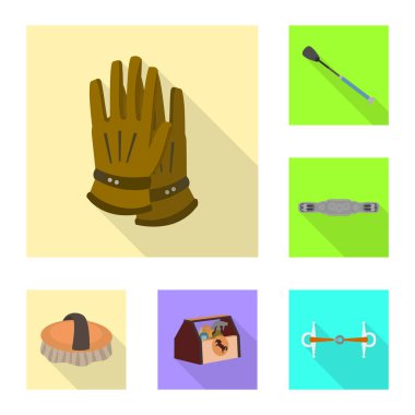 Parça ve yarış simge vektör tasarımı. Parça ve stok için sürme vektör simge koleksiyonu.