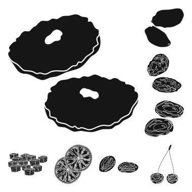 Vitamin ve doğa logo yalıtılmış nesne. Vitamin ve hisse senedi için kurutulmuş vektör ikon koleksiyonu.