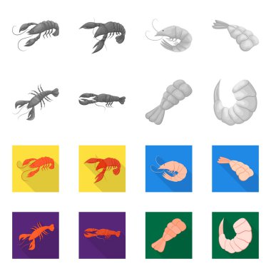 Meze ve okyanus logosu yalıtılmış nesne. Meze koleksiyonu ve hisse senedi için incelik vektör simgesi.