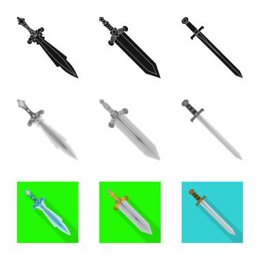 Oyun ve zırh simge vektör Illustration. Oyun ve bıçak hisse senedi simgesi için web topluluğu.