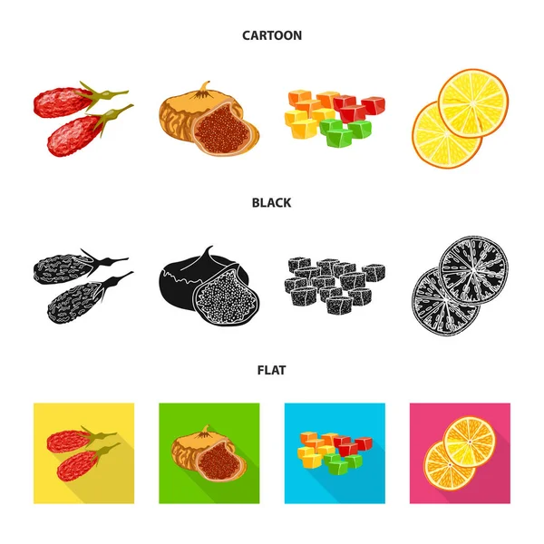 Design vetorial de alimentos e ícone cru. Coleta de comida e ícone de vetor de natureza para estoque . — Vetor de Stock