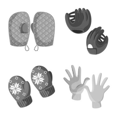 Vektör çizim özelliği ve ayırt edici simgesi. Hisse senedi için özellik ve tekstil vektör simge topluluğu.