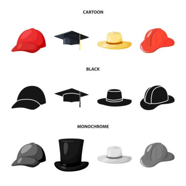 Giyim ve kap simge vektör tasarımı. Giyim ve web için bere hisse senedi simgesi.