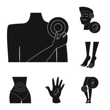 İlk ve yardım işareti yalıtılmış nesne. İlk ve hisse senedi için hastalık vektör simge kümesi.