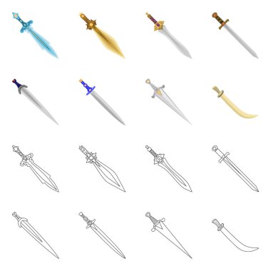 Oyun ve zırh işareti vektör Illustration. Bıçak vektör simge stok ve oyun topluluğu.