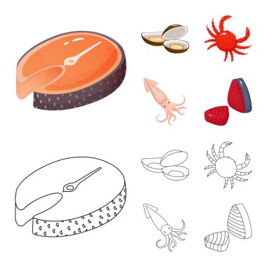 Taze ve restoran sembol yalıtılmış nesne. Taze ve deniz hisse senedi simgesi için web topluluğu.