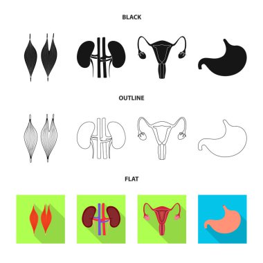 Biyoloji ve bilimsel simge yalıtılmış nesne. Biyoloji ve laboratuvar hisse senedi vektör çizim topluluğu.