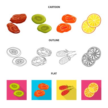 Gıda ve ham işareti vektör tasarımı. Gıda ve doğa hisse senedi simgesi için web topluluğu.