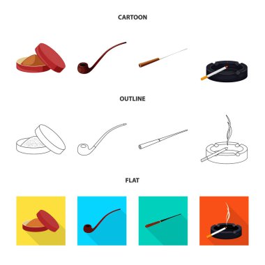 Çöp ve dur işareti vektör tasarımı. Çöp ve alışkanlık hisse senedi vektör çizim topluluğu.