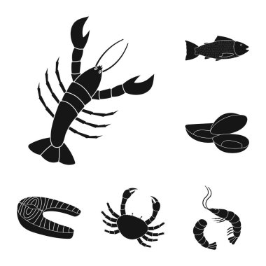 Pazar ve deniz logo vektör Illustration. Hisse senedi piyasası ve deniz vektör simgesi topluluğu.