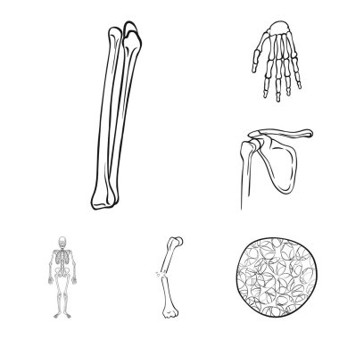 Tıp ve klinik logo vektör tasarımı. İlaç ve tıbbi hisse senedi simgesi web için set.