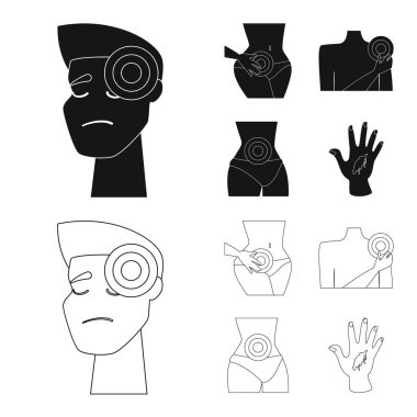 Hastane ve işleme logo vektör tasarımı. Hastane ve yardım hisse senedi vektör çizim topluluğu.