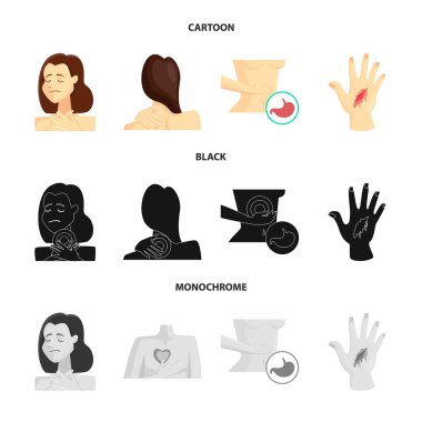 Hastane ve işleme simge vektör Illustration. Hastane ayarla ve vektör simge stok için yardım.