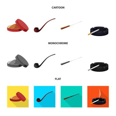 Çöp ve dur işareti vektör Illustration. Hisse senedi için çöp ve alışkanlık vektör simge topluluğu.