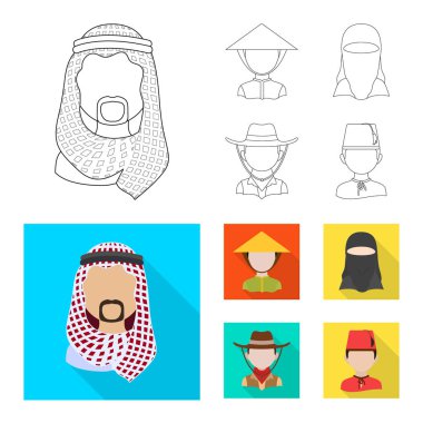 Kopyacı ve yerleşik simge vektör tasarımı. Kopyacı ve kültür hisse senedi vektör çizim.