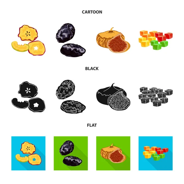 Isoliertes Objekt von Lebensmitteln und rohem Logo. Lebensmittel- und Naturvektorsymbole für Aktien. — Stockvektor