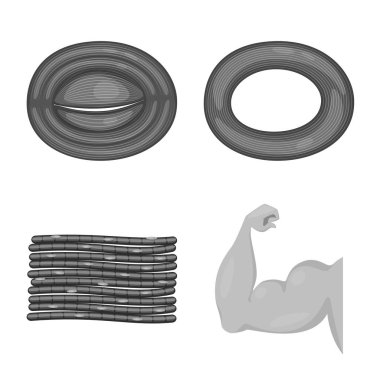 Vektör tasarımı insan ve vücut logosu. İnsan kümesi ve web için hücreleri hisse senedi simgesi.