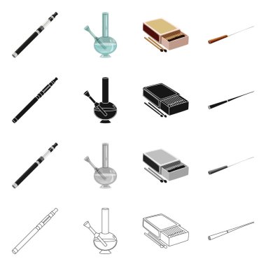 Çöp illüstrasyon vektör ve sembol durdurmak. Çöp ve alışkanlık hisse senedi vektör çizim topluluğu.