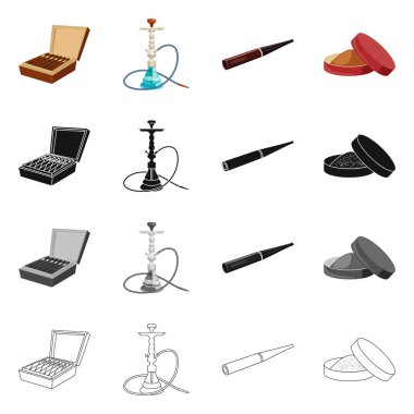 Çöp tasarımını vektör ve simge durdurmak. Çöp ve alışkanlık hisse senedi vektör çizim seti.