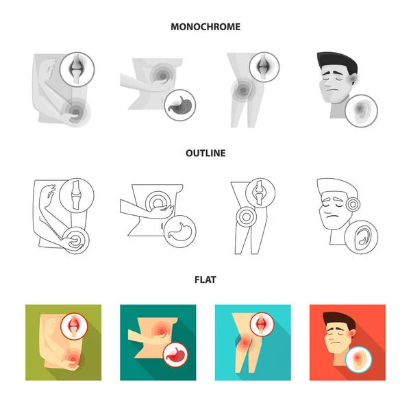 Diseño vectorial del hospital y logotipo de renderizado. Colección de hospital y ayudar a la ilustración del vector de stock . — Archivo Imágenes Vectoriales