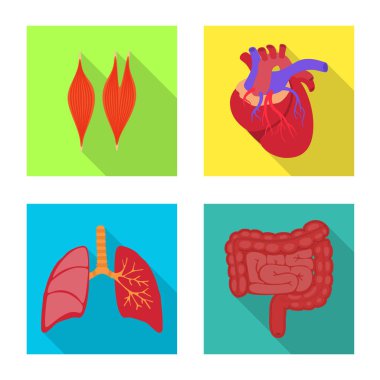 İnsan ve sağlık simge vektör Illustration. İnsan ve bilimsel hisse senedi vektör çizim topluluğu.