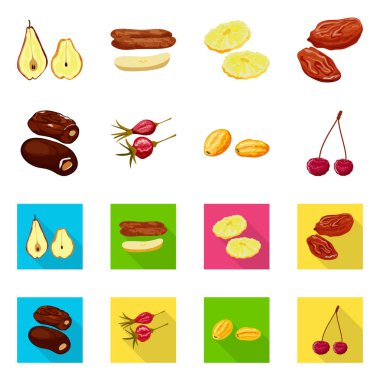 Gıda ve ham logo yalıtılmış nesne. Web için gıda ve doğa hisse senedi simgesi kümesi.