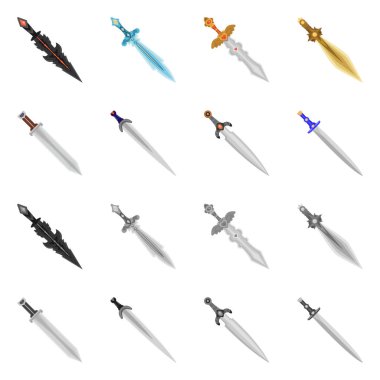 Oyun ve zırh simge vektör Illustration. Bıçak vektör simge stok ve oyun topluluğu.