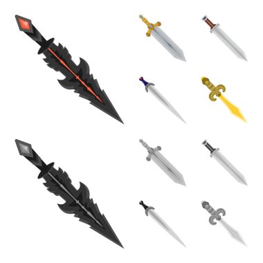 Oyun ve zırh simgesi yalıtılmış nesne. Bıçak vektör simge stok ve oyun topluluğu.