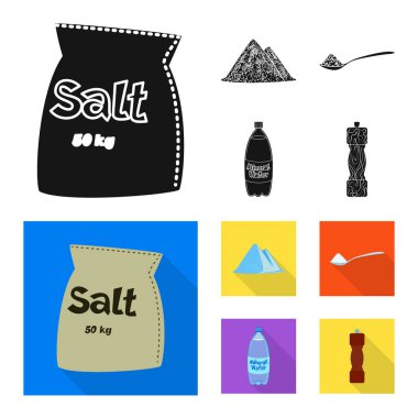 Pişirme ve deniz sembolü yalıtılmış nesne. Pişirme ve pişirme hisse senedi vektör çizim seti.