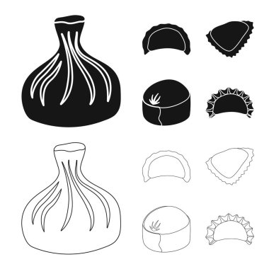 Ürün ve pişirme simge vektör Illustration. Ürünler ve hisse senedi için meze vektör simge kümesi.