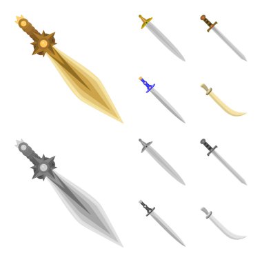 Oyun ve zırh işareti vektör Illustration. Oyun ve bıçak hisse senedi simgesi için web topluluğu.