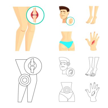 Hastane ve işleme logo vektör çizimi. Hastane ve yardım hisse senedi vektör çizim topluluğu.