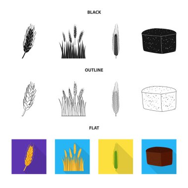 Tarım ve işareti tarım vektör Illustration. Tarım ve bitki hisse senedi vektör çizim topluluğu.