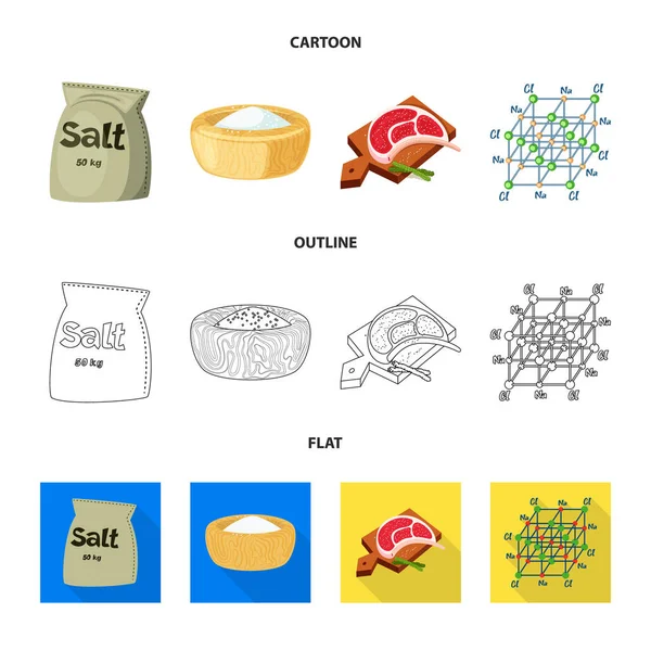 Изолированный объект приготовления пищи и морской знак. Коллекция векторной иконки для приготовления пищи и выпечки на складе . — стоковый вектор
