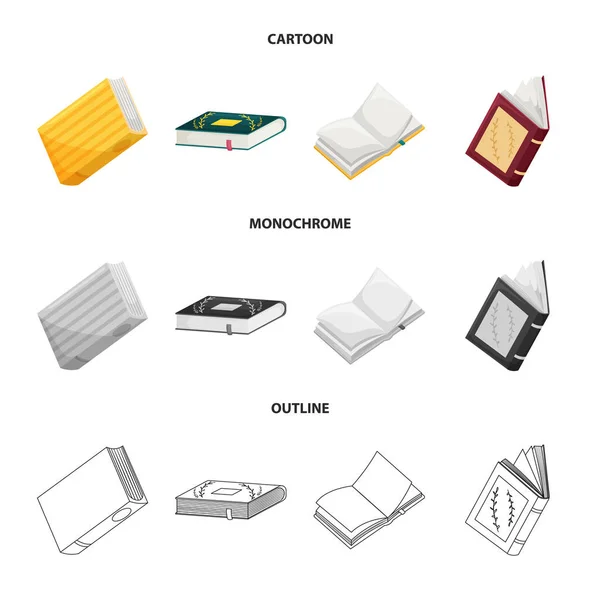 Vektorillustration des Trainings und Coverzeichnisses. Set von Schulungen und Buchhandlung Vektor-Symbol für Aktien. — Stockvektor