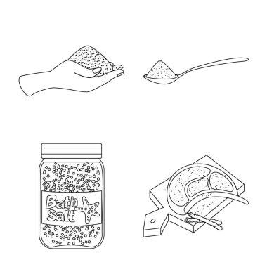 Sodyum ve mineral simge vektör tasarımı. Sodyum ve mutfak hisse senedi vektör çizim topluluğu.