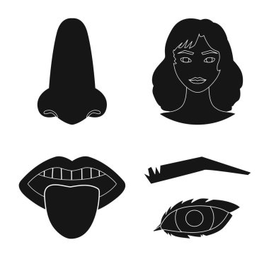 Vücut ve bölümü logo vektör Illustration. Hisse senedi için vücut ve anatomi vektör simge topluluğu.