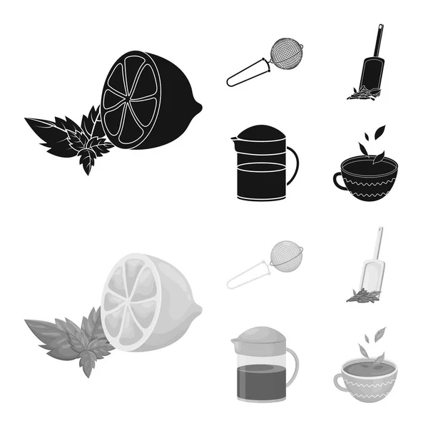 Ilustración vectorial de icono sano y floral. Conjunto de símbolo de stock saludable y gradiente para web . — Vector de stock