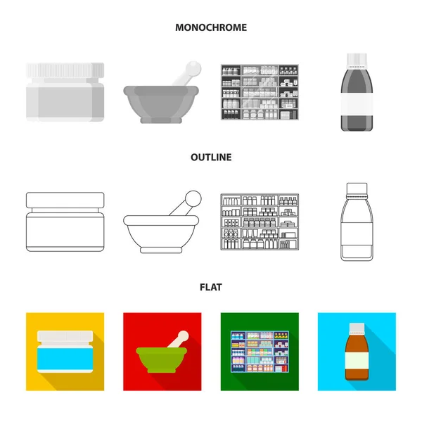 Изолированный объект иконы розничной торговли и здравоохранения. Коллекция векторных иллюстраций для розничной торговли и велнесса . — стоковый вектор