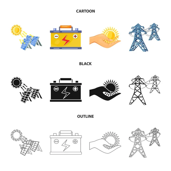 Objeto aislado de innovación y logotipo tecnológico. Colección de innovación y naturaleza vector icono para stock . — Archivo Imágenes Vectoriales