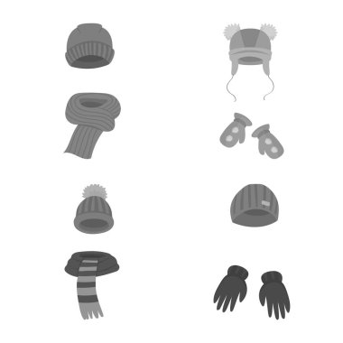 Şapkalar ve moda logo vektör tasarımı. Şapkalar ve web için soğuk hisse senedi simgesi.