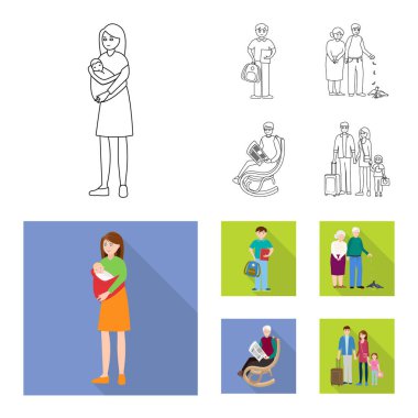 Karakter ve avatar simge yalıtılmış nesne. Karakter ve portre hisse senedi simgesi için web topluluğu.