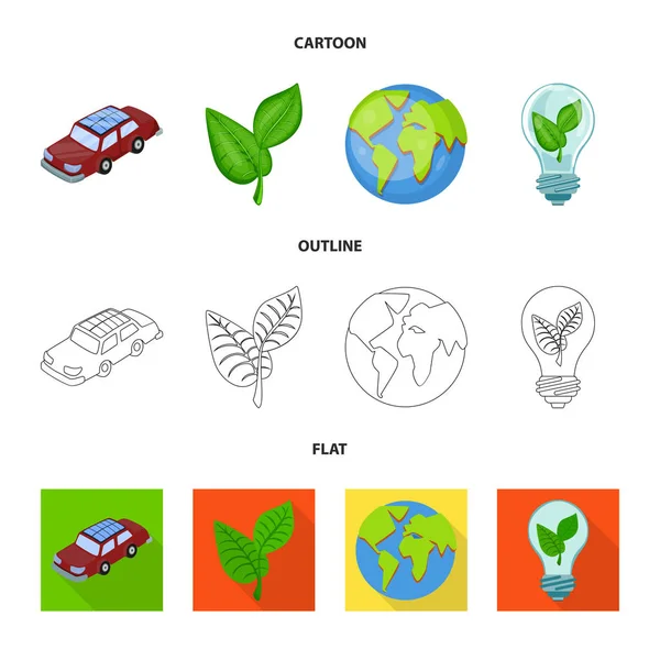 Векторні ілюстрації інновацій та технологій значок. Набір інновацій та значок природи для запасів . — стоковий вектор