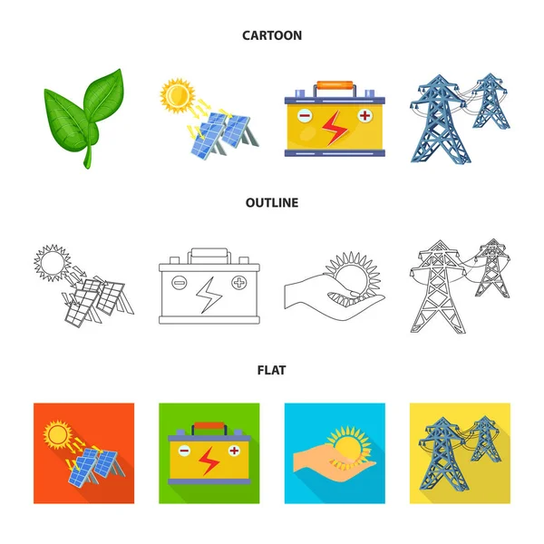 Ilustración vectorial del icono de la innovación y la tecnología. Conjunto de innovación e ilustración del vector de stock de la naturaleza . — Vector de stock
