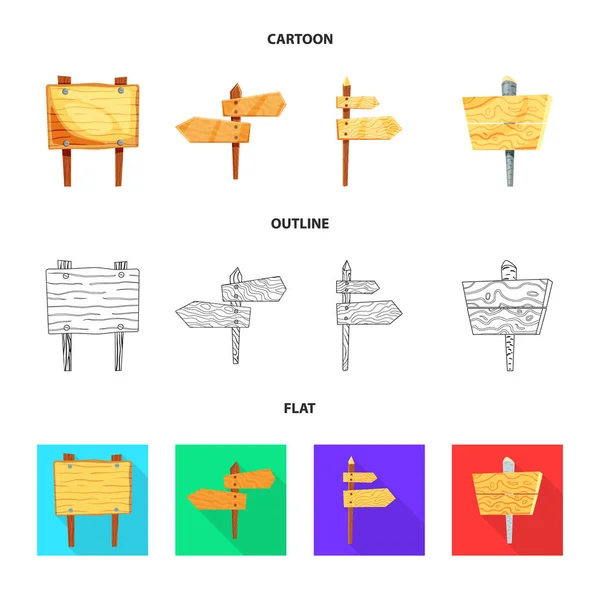 Vektordesign von Roh-und Wald-Symbol. Set von Roh- und Hartholzvektorsymbolen für Aktien. — Stockvektor