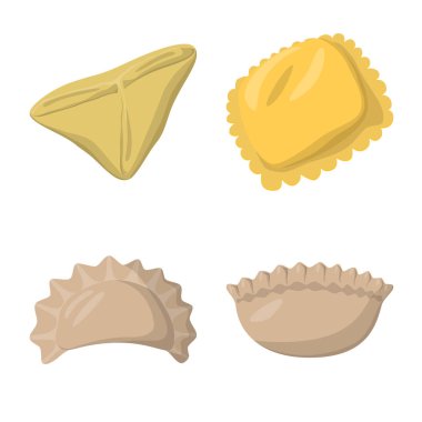 Köfte ve yemek işaret yalıtılmış nesne. Köfte ve hisse senedi için doldurulmuş vektör ikon koleksiyonu.