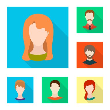 Avatar ve kukla sembolü yalıtılmış nesne. Avatar ve şekil hisse senedi simgesi için web topluluğu.