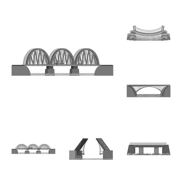Векторное проектирование иконки конструкции. Набор дизайна и символ мостового штока для веб . — стоковый вектор