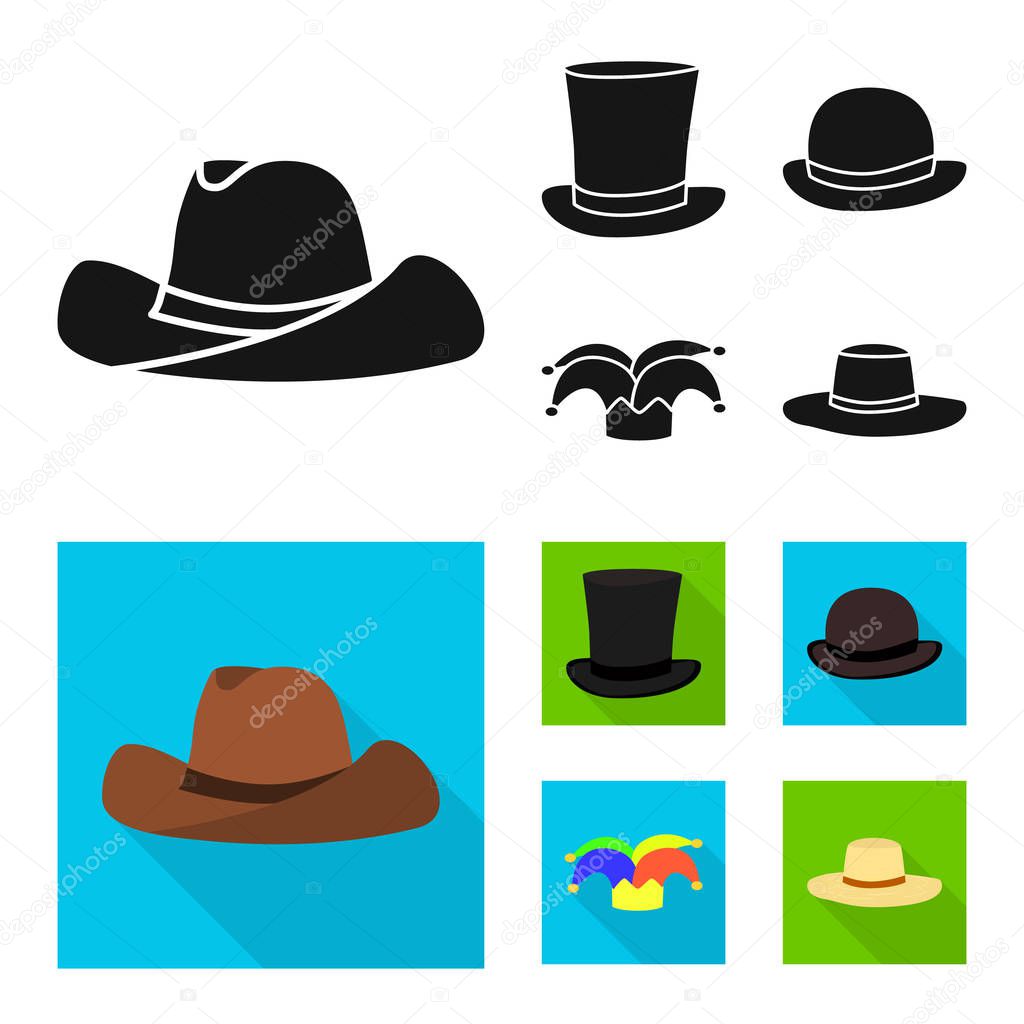 Isolated object of clothing and cap icon. Collection of clothing and beret stock symbol for web.